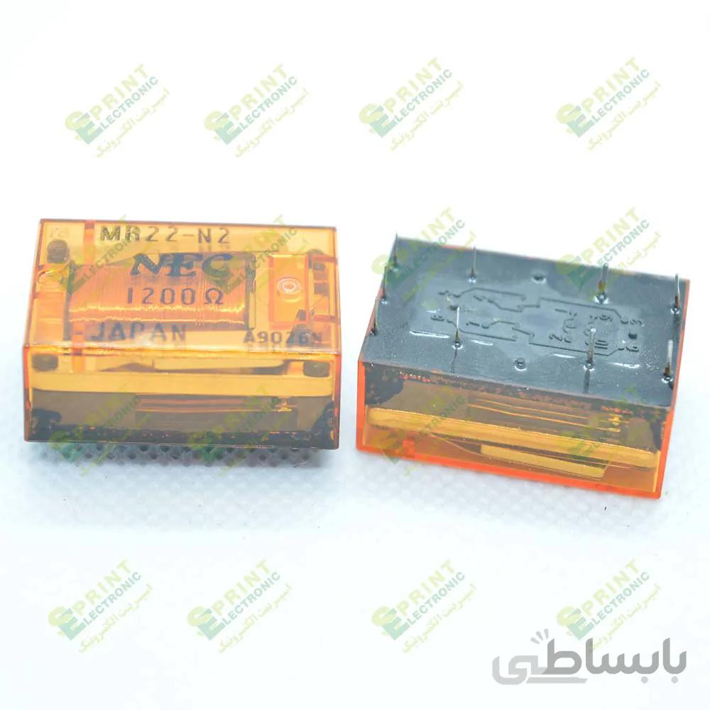 رله 24 ولت خوابیده 9 پایه 1200 اهم NEC MR22-N2