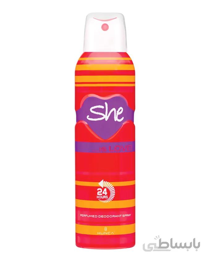 اسپری دئودورانت زنانه شی مدل Happy حجم 150 میلی لیتر ا She Happy Spray For Women 150ml
