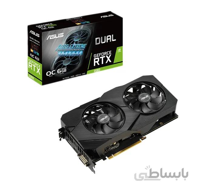 کارت گرافیک ایسوس Dual GeForce RTX 2060 OC edition EVO ظرفیت 6 گیگابایت ا ASUS Dual GeForce RTX 2060 OC edition EVO 6GB GDDR6