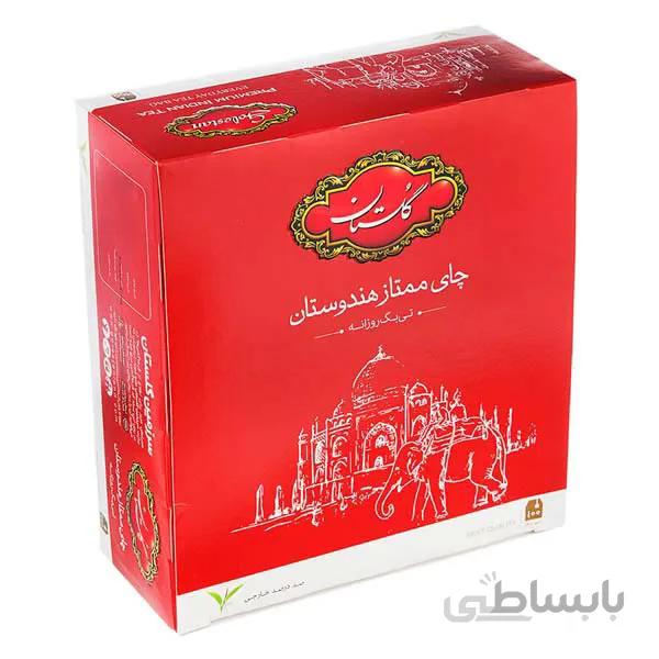 چای کیسه ای ساده 100 تایی گلستان در کارتن 12 عددی ا red golestan 100