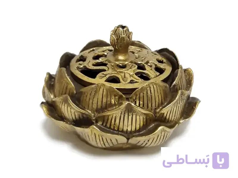 قندان طرح گل برنزی - کد ۱
