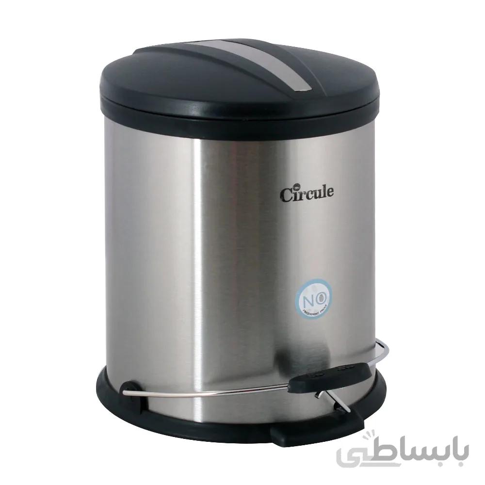 سطل زباله استیل پدالدار 5 لیتری CE510 درب پلاستیک