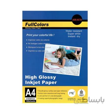 فتوگلاسه 180 گرم 100برگی A4 - FullColors