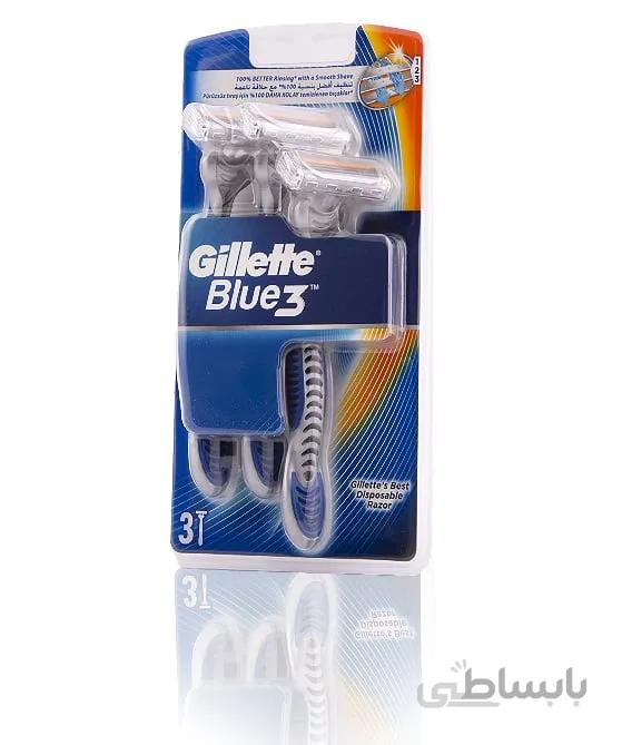تیغ اصلاح ژیلت بلوتری gillette blue3 بسته ۳ عددی