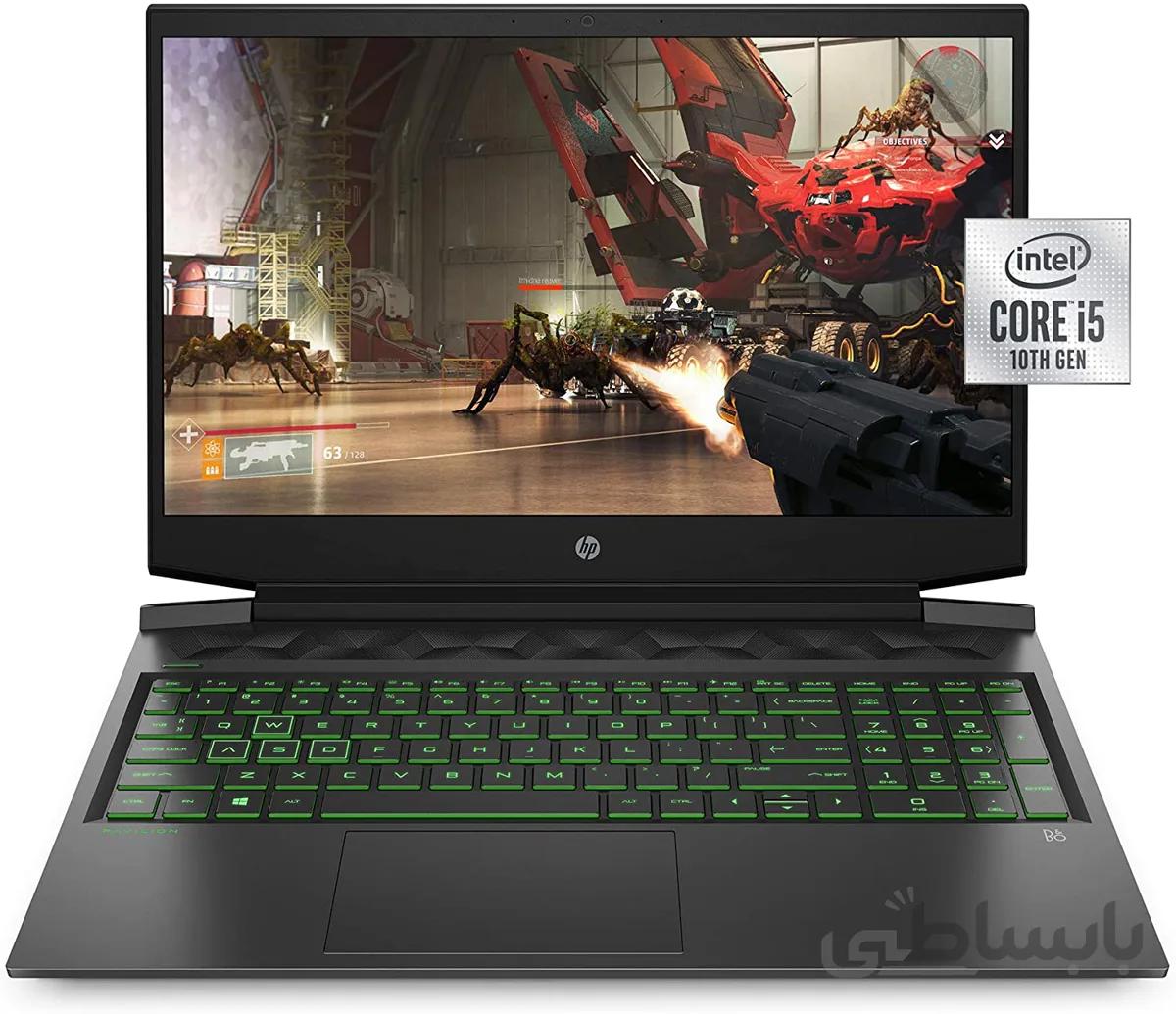 لپتاپ گیمینگ HP Pavilion 16.1 Inches Intel Core i5 Full HD, Windows 10 ظرفیت مموری 8 گیگابایت +ظرفیت هارد دیسک 512 گیگابایت SSD ظرفیت گرافیک کارت 4 گیگابایت مدل 16-a0020nr