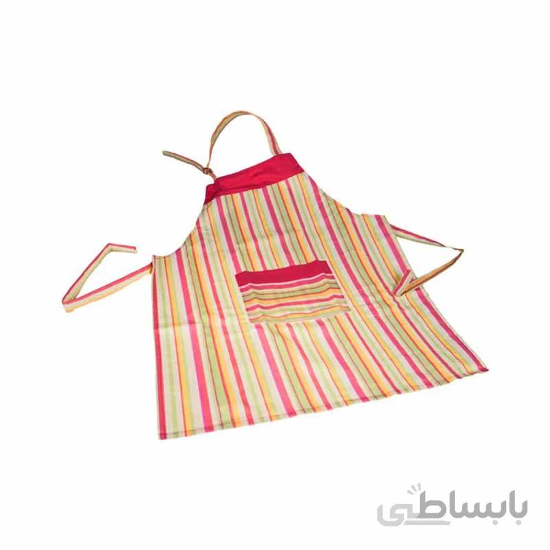 پيشبند کتان رزين تاژ طرح اسپرید صورتی