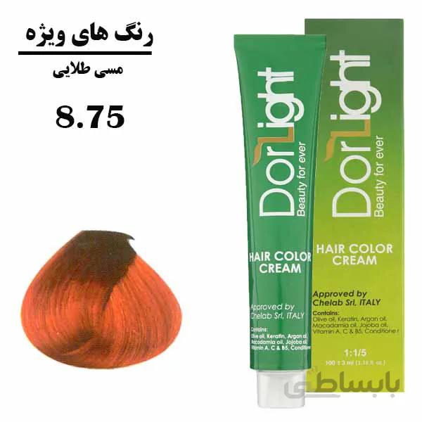 رنگ موی مسی طلایی (8.75) دورلایت سری رنگ های ویژه 100میل