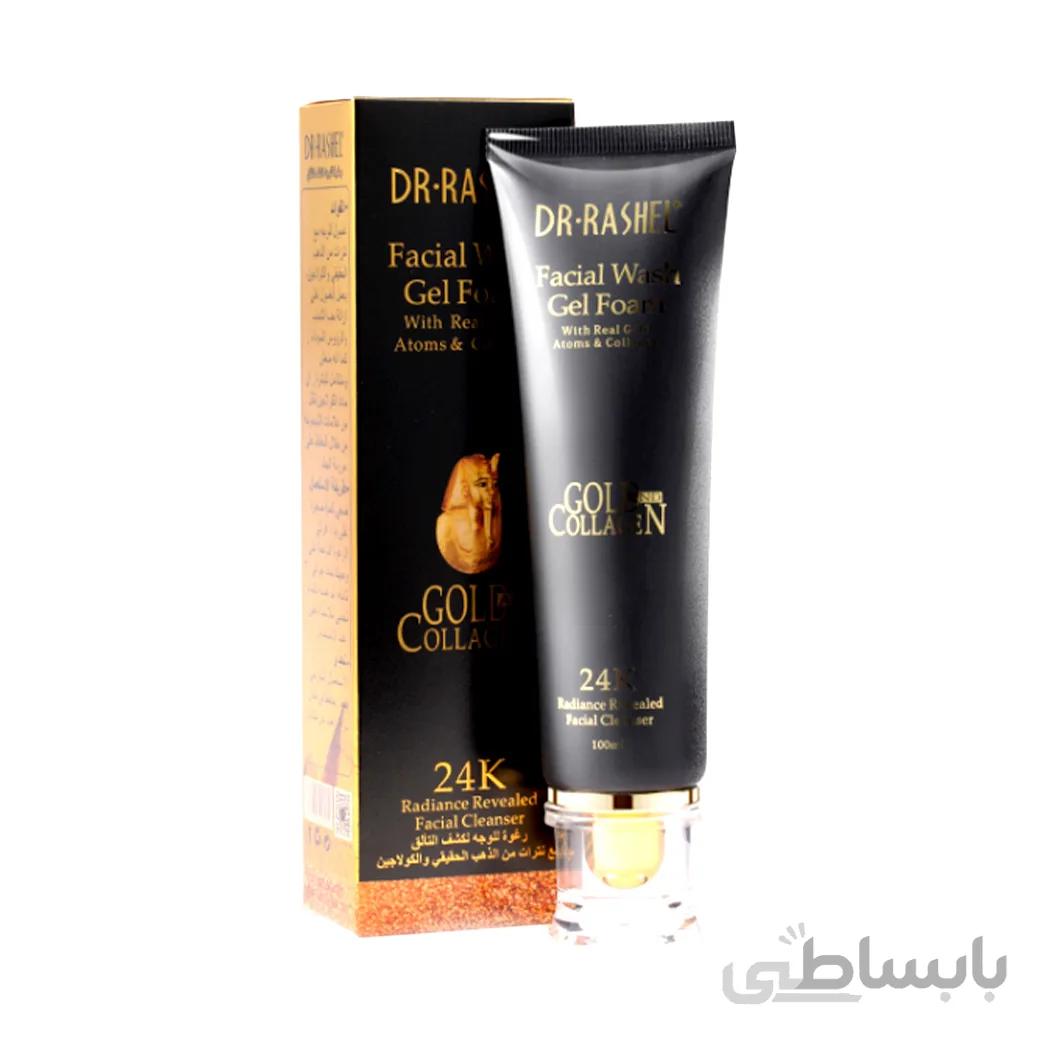 ژل فوم شستشوی صورت دکتر راشل حاوی طلا و کلاژن ا Dr Rachel gel foam face wash gold and collagen