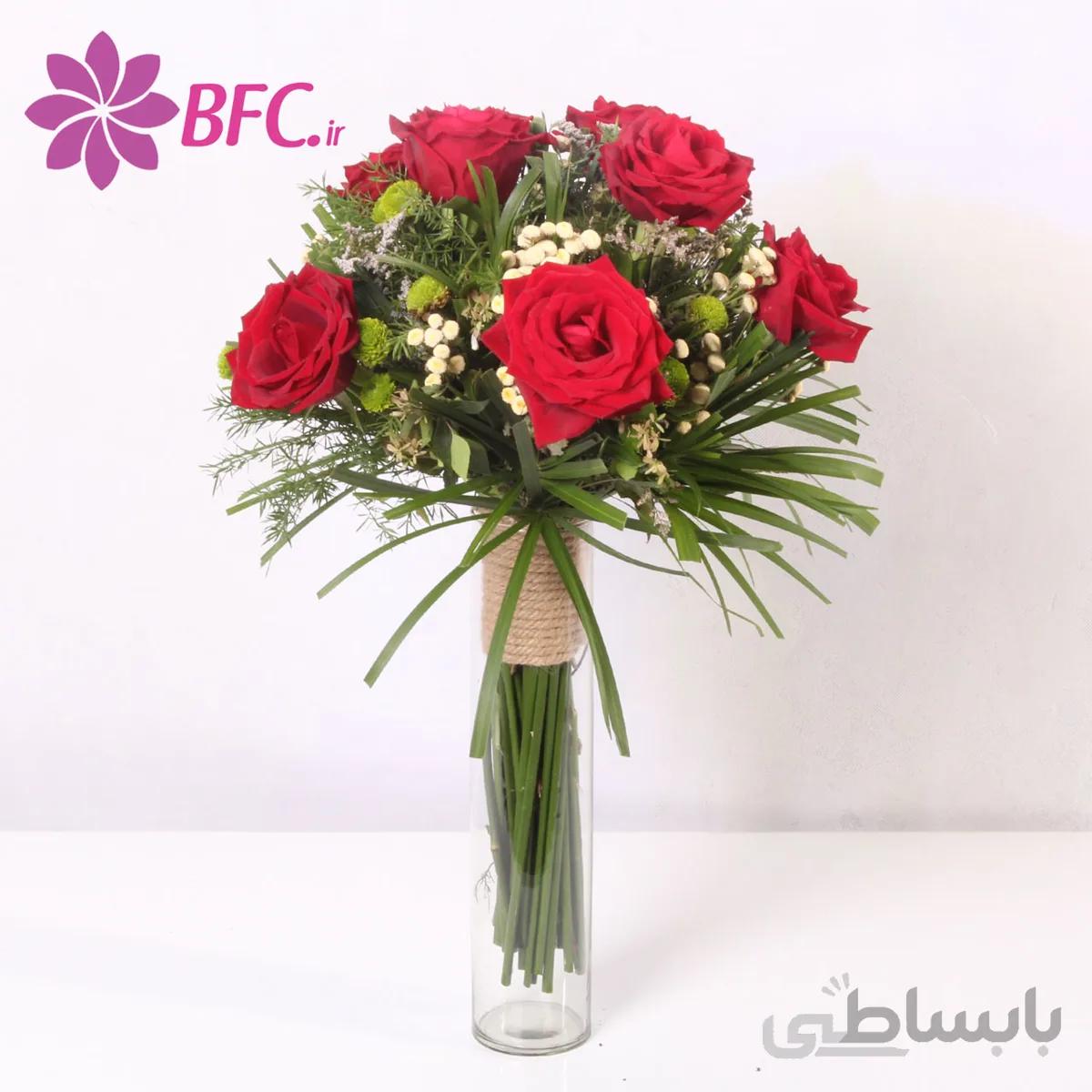 دسته گل رزقرمز