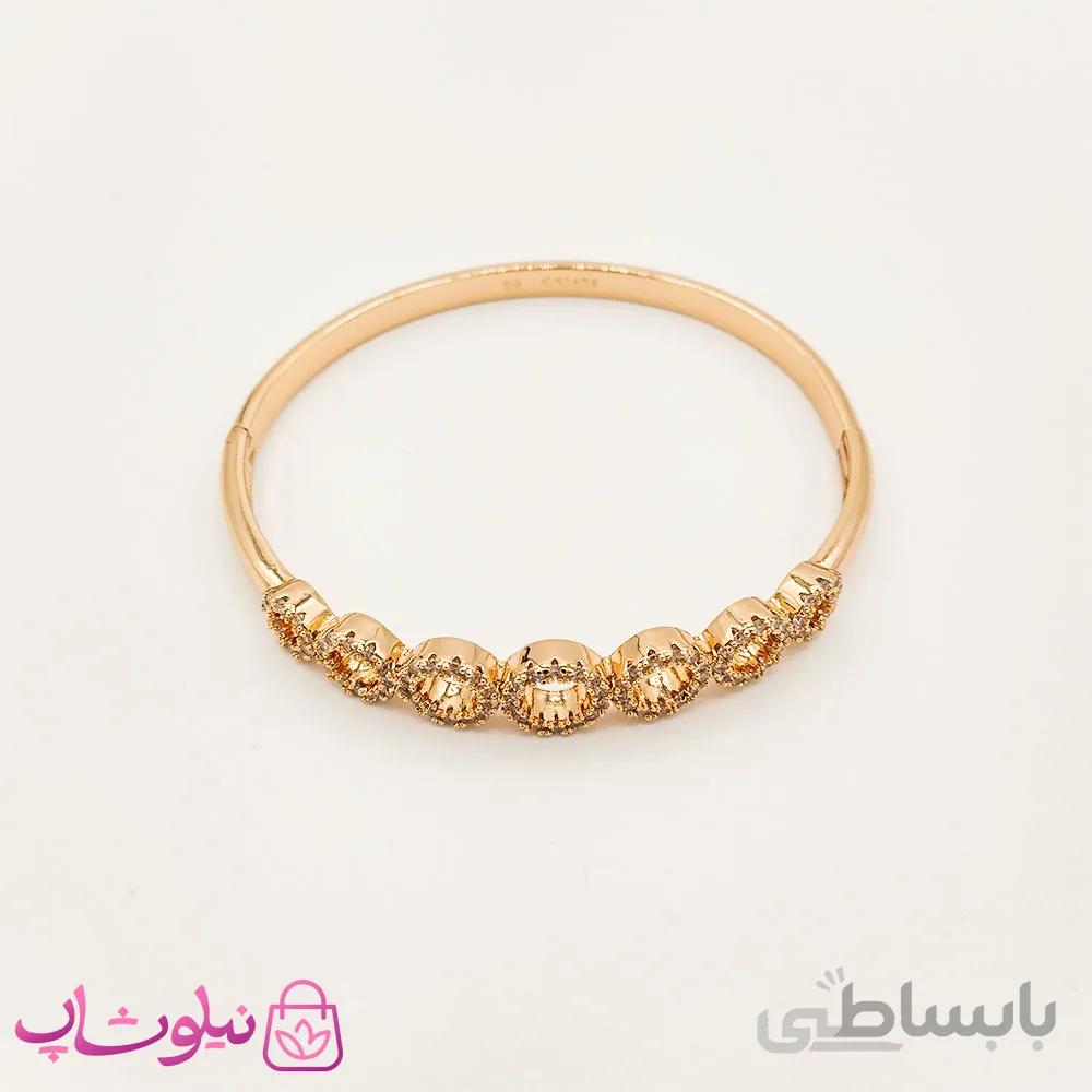 دستبند النگویی زنانه نگین دار ژوپینگ کد 4670 1