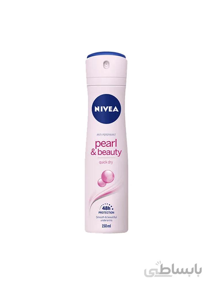 اسپری زنانه پرل اند بیوتی پودری نیوا ا NIVEA ANTI TRANSPIRANT PEARL AND BEAUTY DEODORANT SPRAY