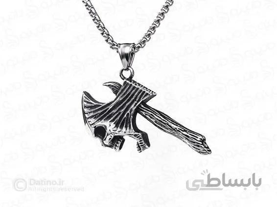 گردنبند مردانه تبر جمجمه 13789