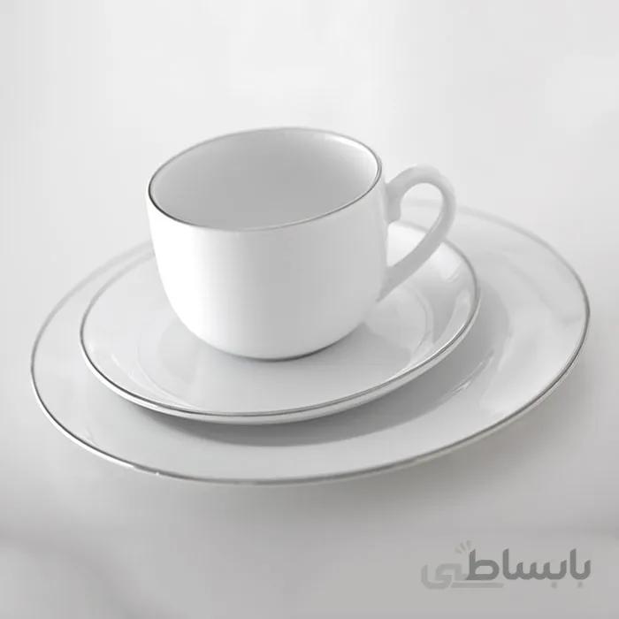 سرویس غذاخوری 102 پارچه چینی زرین ایران سری ایتالیا اف مدل سمن