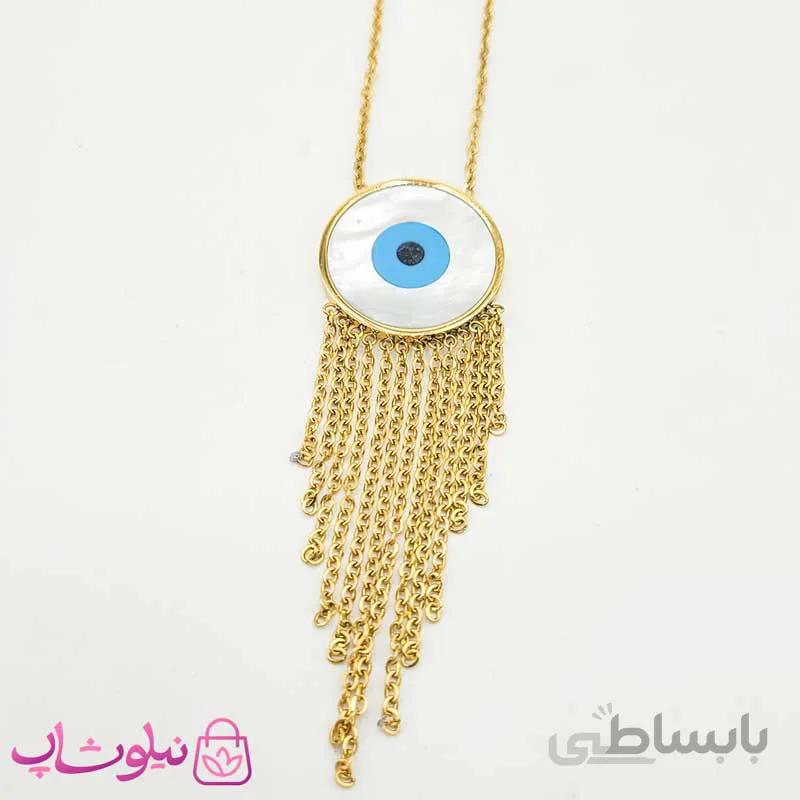 گردنبند زنانه چشم نظری اویزدار کد 12