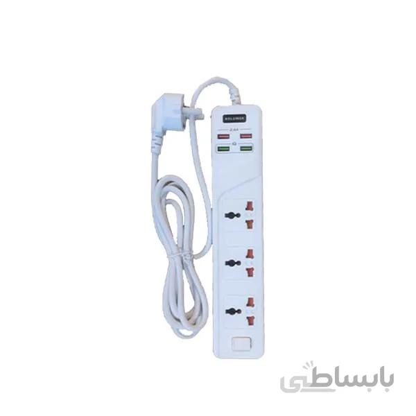 سه راهی برق و شارژ کلومن Koluman KS-C2 – سفید ا Koluman Power Strip KS-C2 White