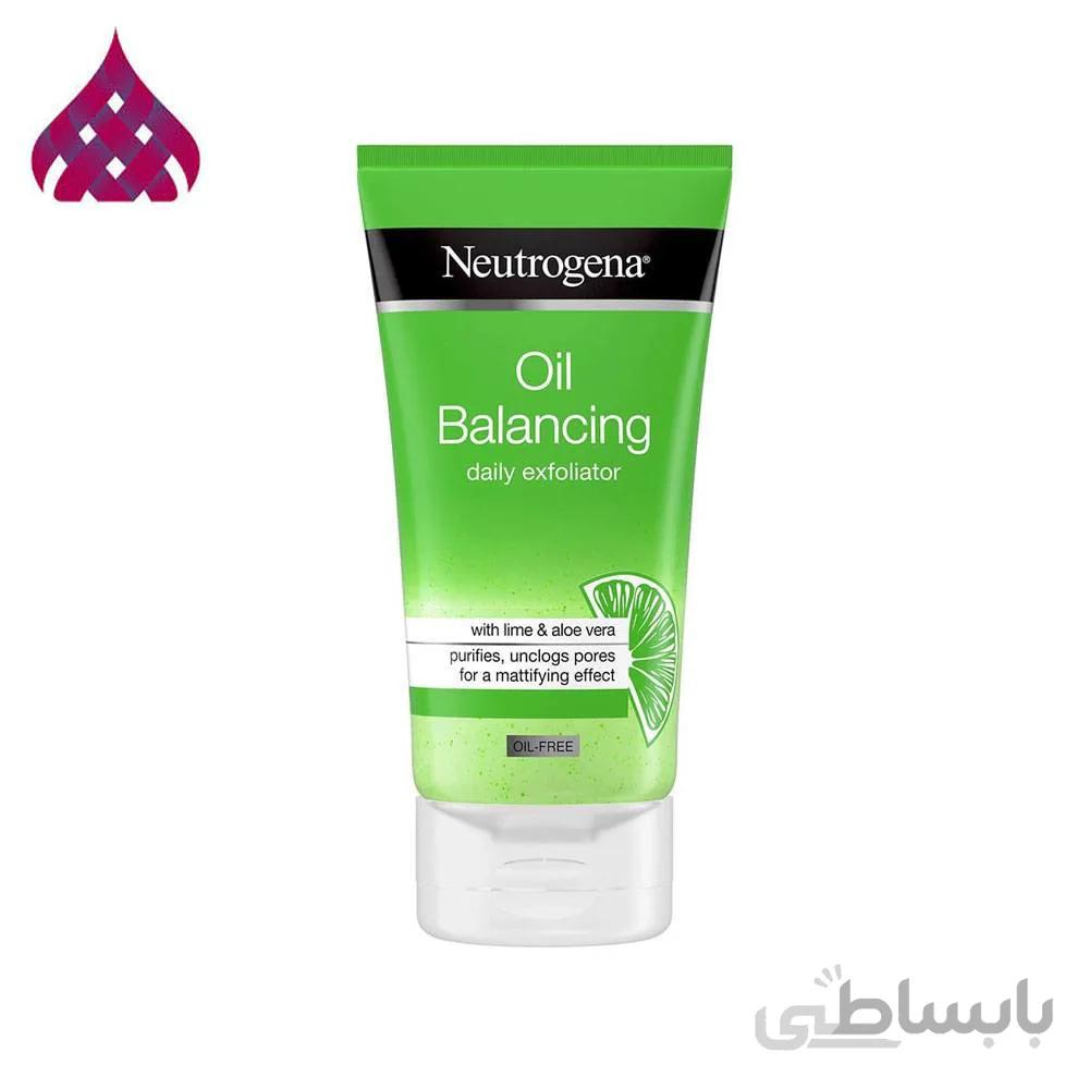 ژل شستشوی لیمو Oil Balancing نیتروژنا اصل | پاکسازی و کنترل چربی پوست ۱۵۰ میل ا Neutrogena Oil Balancing Daily Exfoliator | 150ml