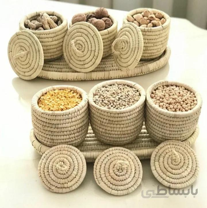 ست ۴ تیکه اردو خوری با درب حصیری کد ۱۰۲۳۵۳