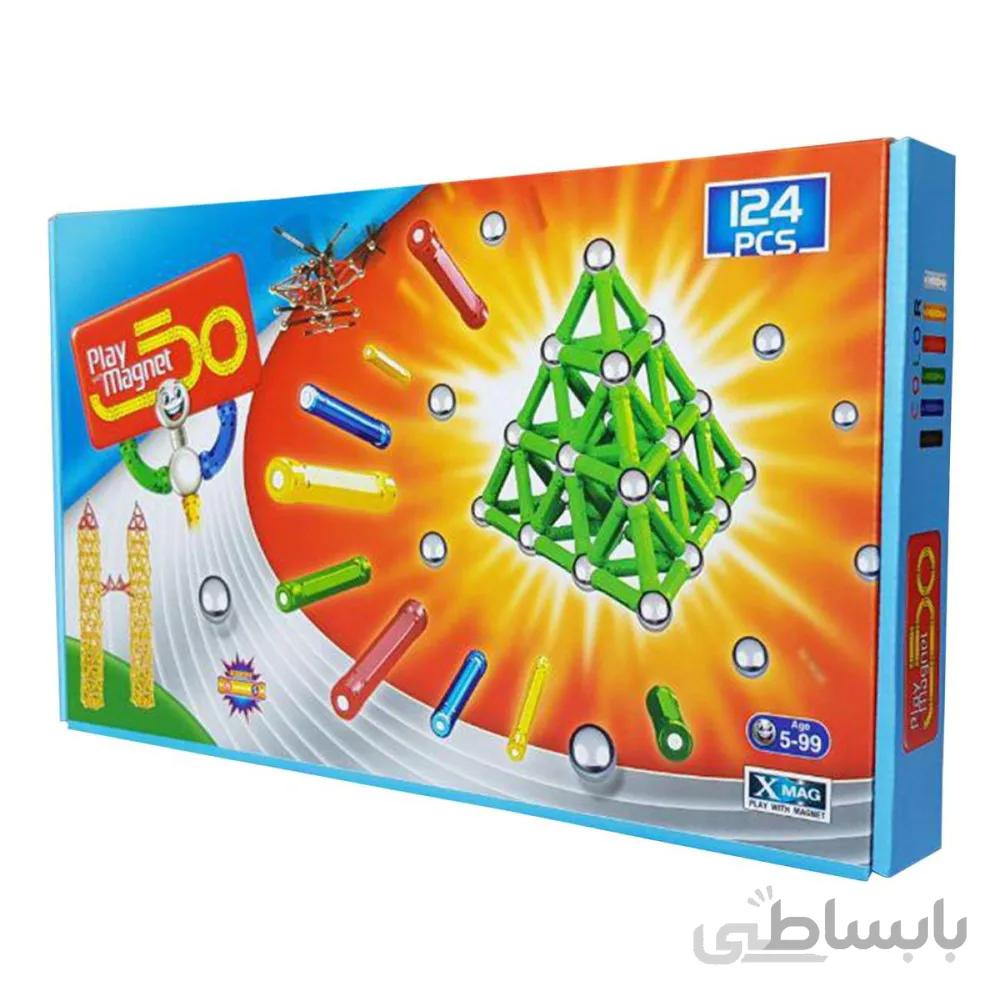 اسباب بازی مگنت مغناطیسی مدل 124 تکه PLAY MAGNET
