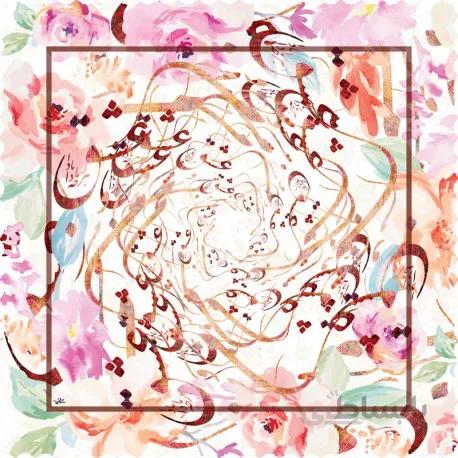 رومیزی مخمل مربع عشق