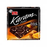 شکلات تلخ اتی کارام 54% با مغز بادام و پرتقال 70 گرم