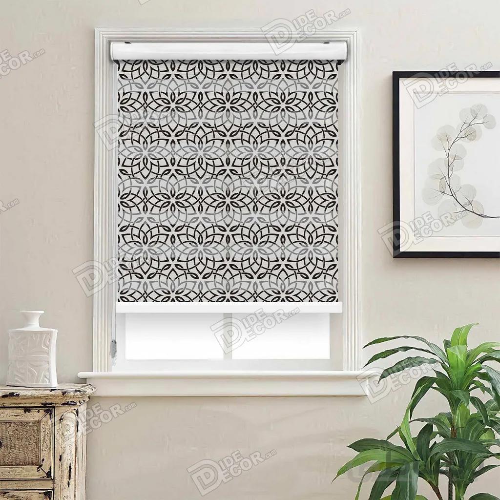 پرده زبرا چاپی دو رو کلاسیک کد ZES-58