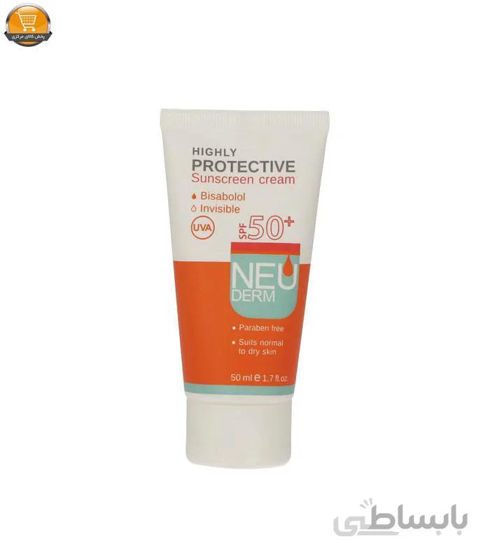 کرم ضد آفتاب نئودرم مدل Highly Protective SPF50 حجم 50 میلی لیتر