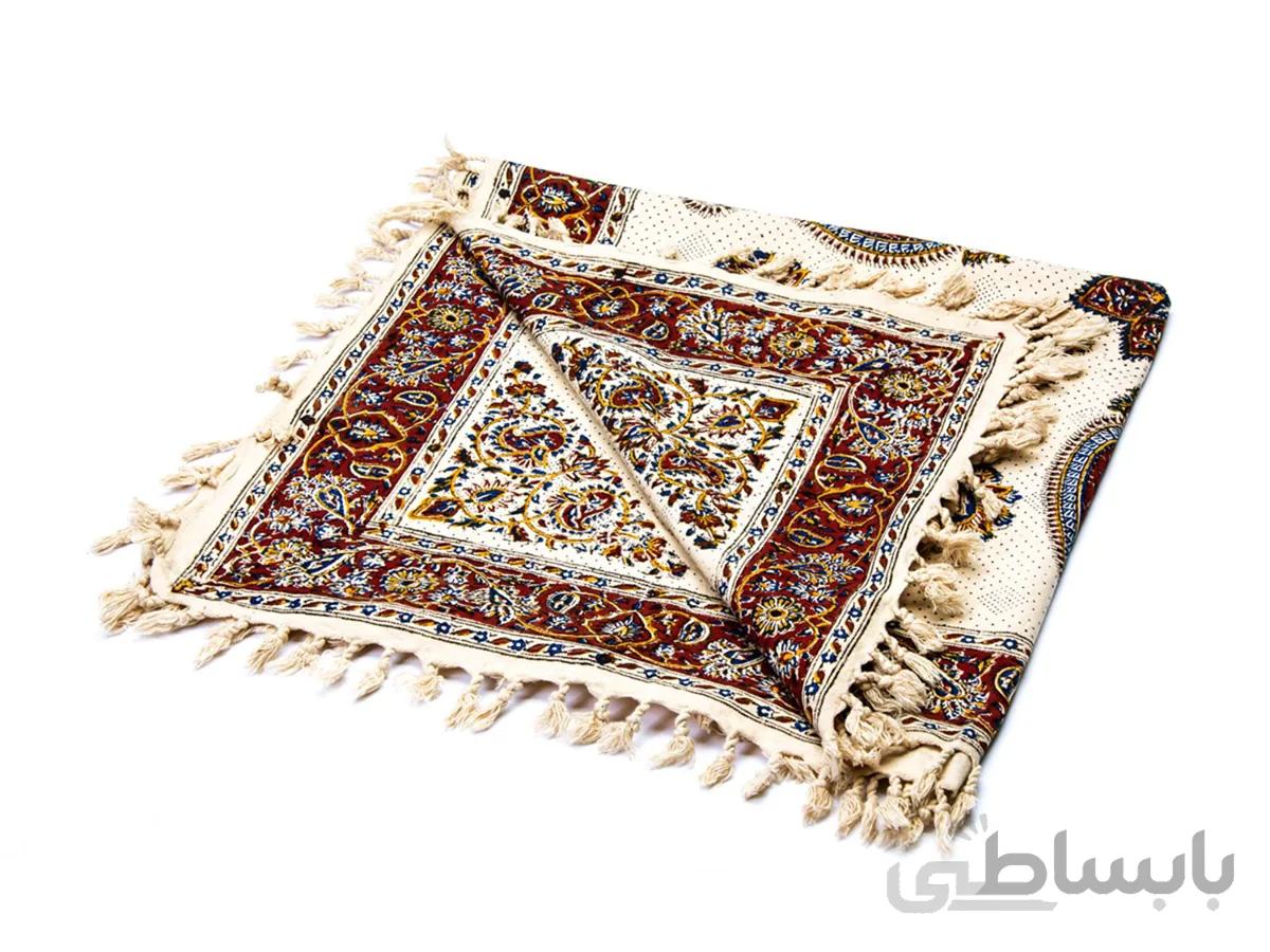 سفره قلمکار طرح بته جقه سایز 80*80