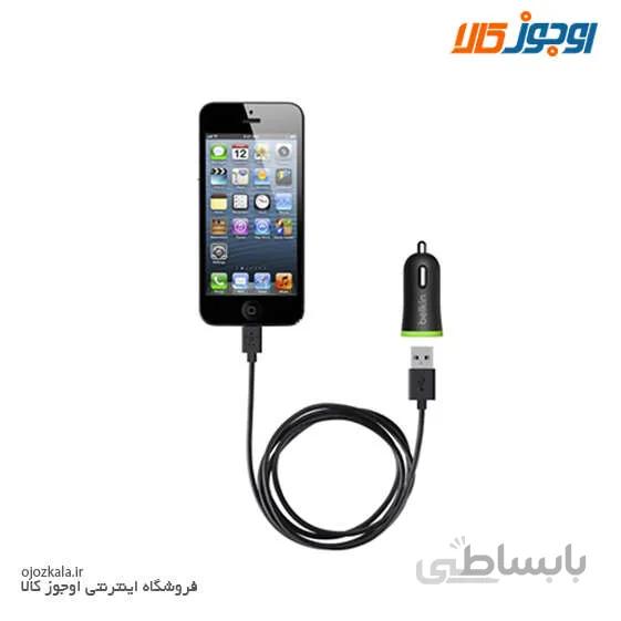 شارژر فندکی 1 خروجی بلکین Belkin به همراه کابل اندروید مشکی