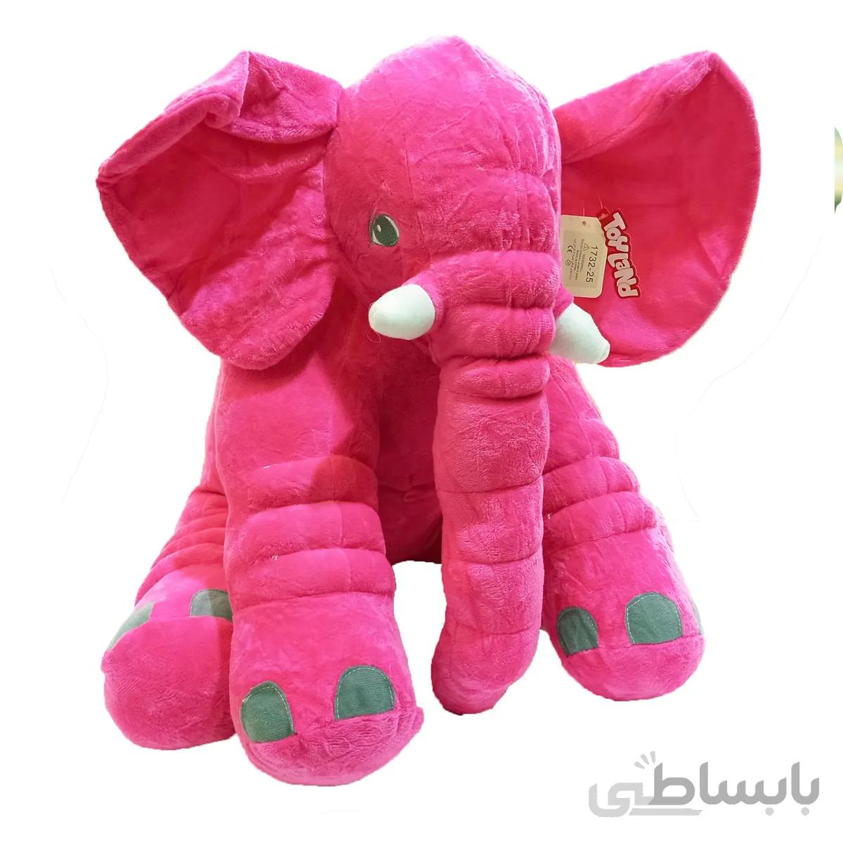 عروسک پولیشی فیل سرخابی سایز 60