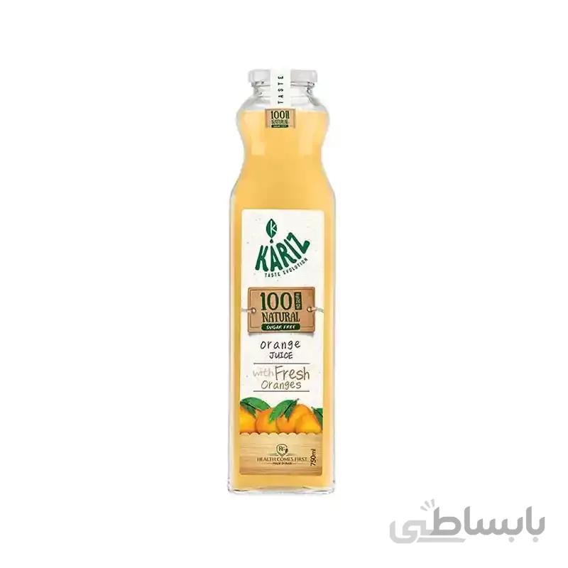 آب پرتقال خالص کاریز ۷۵۰ میلی لیتر