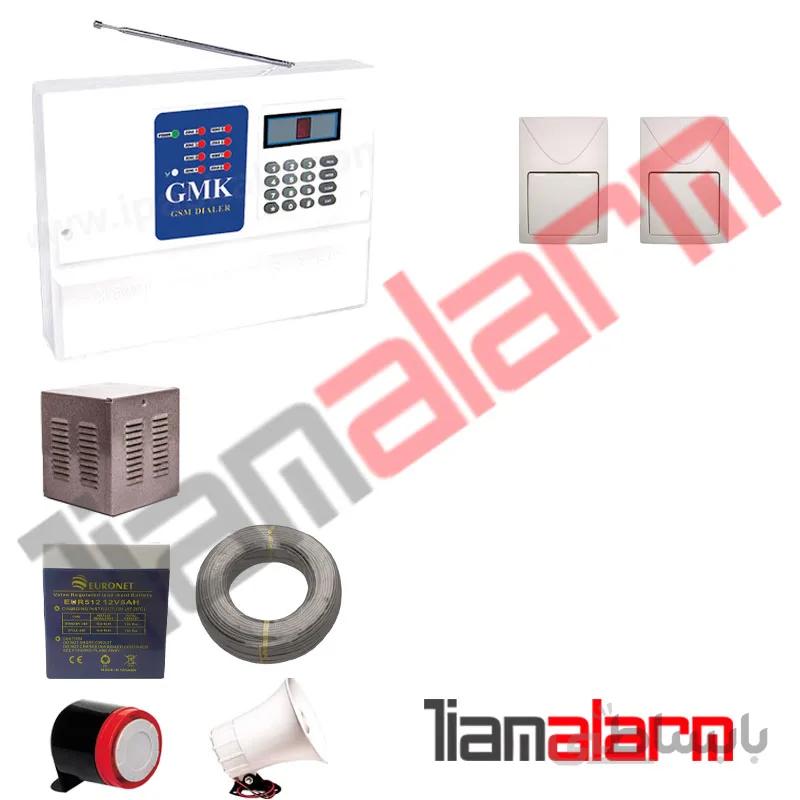 پکیج دزدگیر اماکن باسیم مدل جی ام کا تلفنی T1F2