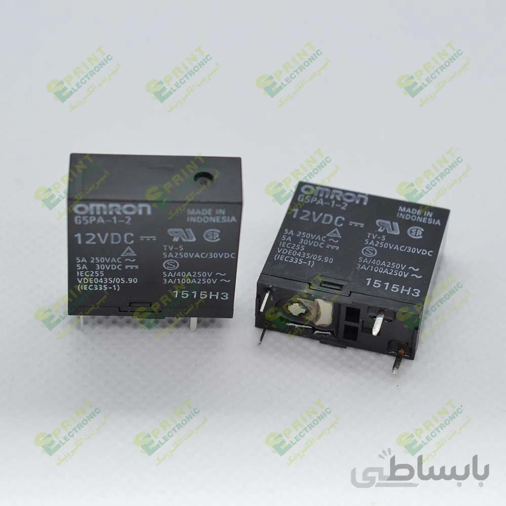رله 12 ولت کبریتی 4 پایه 5 آمپر Omron G5PA-1-2-12VDC