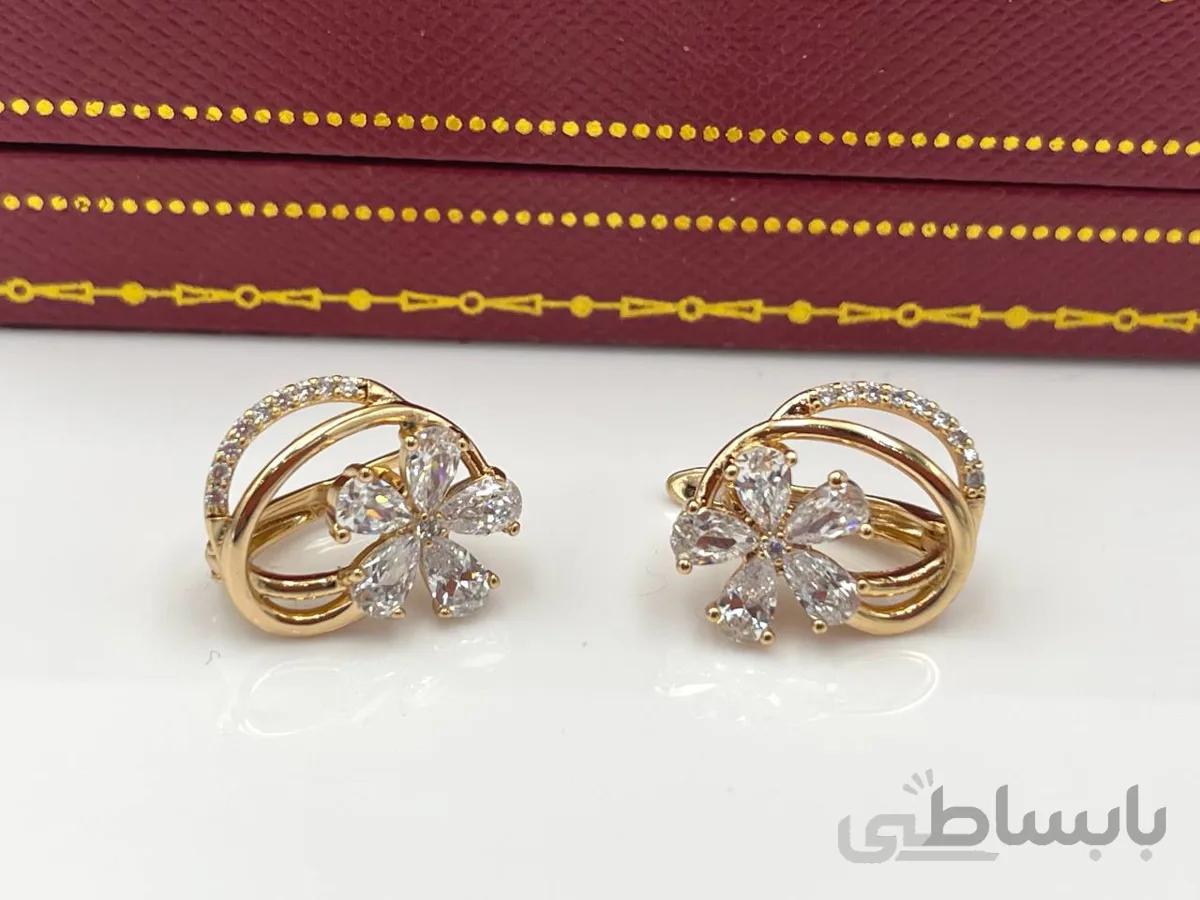 گوشواره ژوپینگ طرح گل