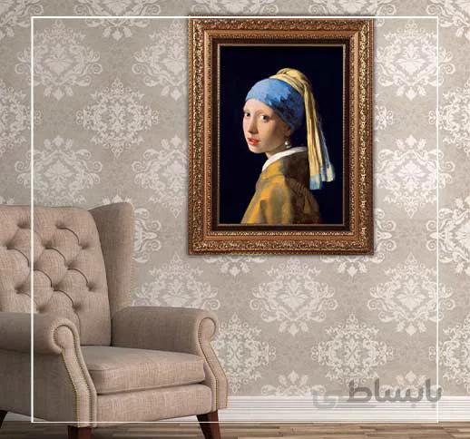 طرح دختری با گوشواره های مروارید
