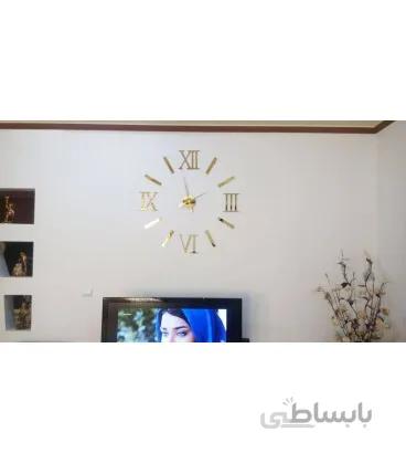 ساعت دیواری طرح مدرن رومی (طلایی)