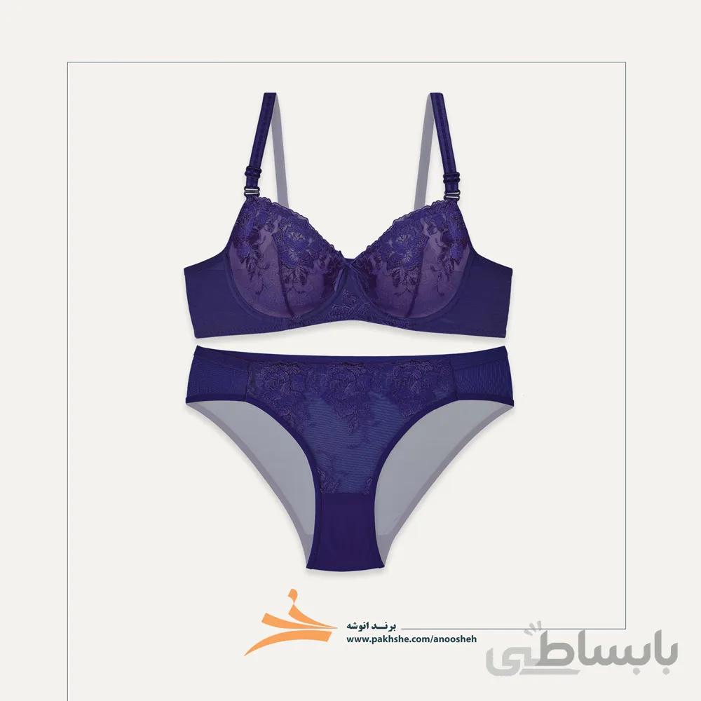 ست تمام تور دو شورته و سوتین انوشه کد 40906