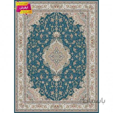 فرش ماشینی زمرد مشهد طرح 45001 آبی تیره