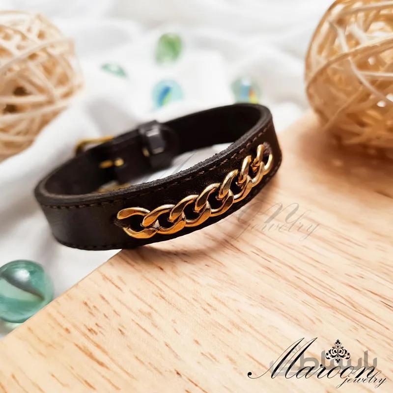 دستبند چرم طبیعی کارتیه مارون MM78