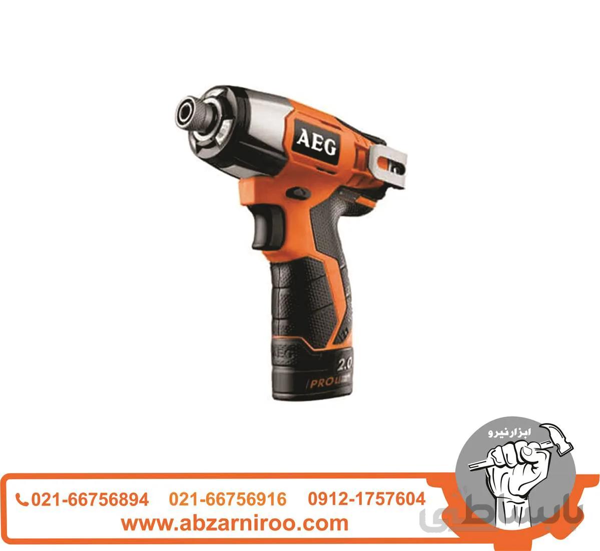 پیچ گوشتی شارژی 12 ولت AEG مدل BSS12CLI ا 12 volt AEG cordless screwdriver model BSS12CLI