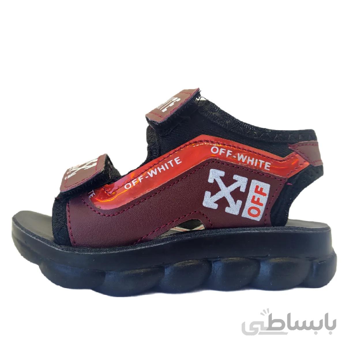 صندل پسرانه اف وایت زرشکی 22