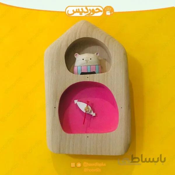 ساعت کودک کد B2 خرس راه راه (عمودی خونه)