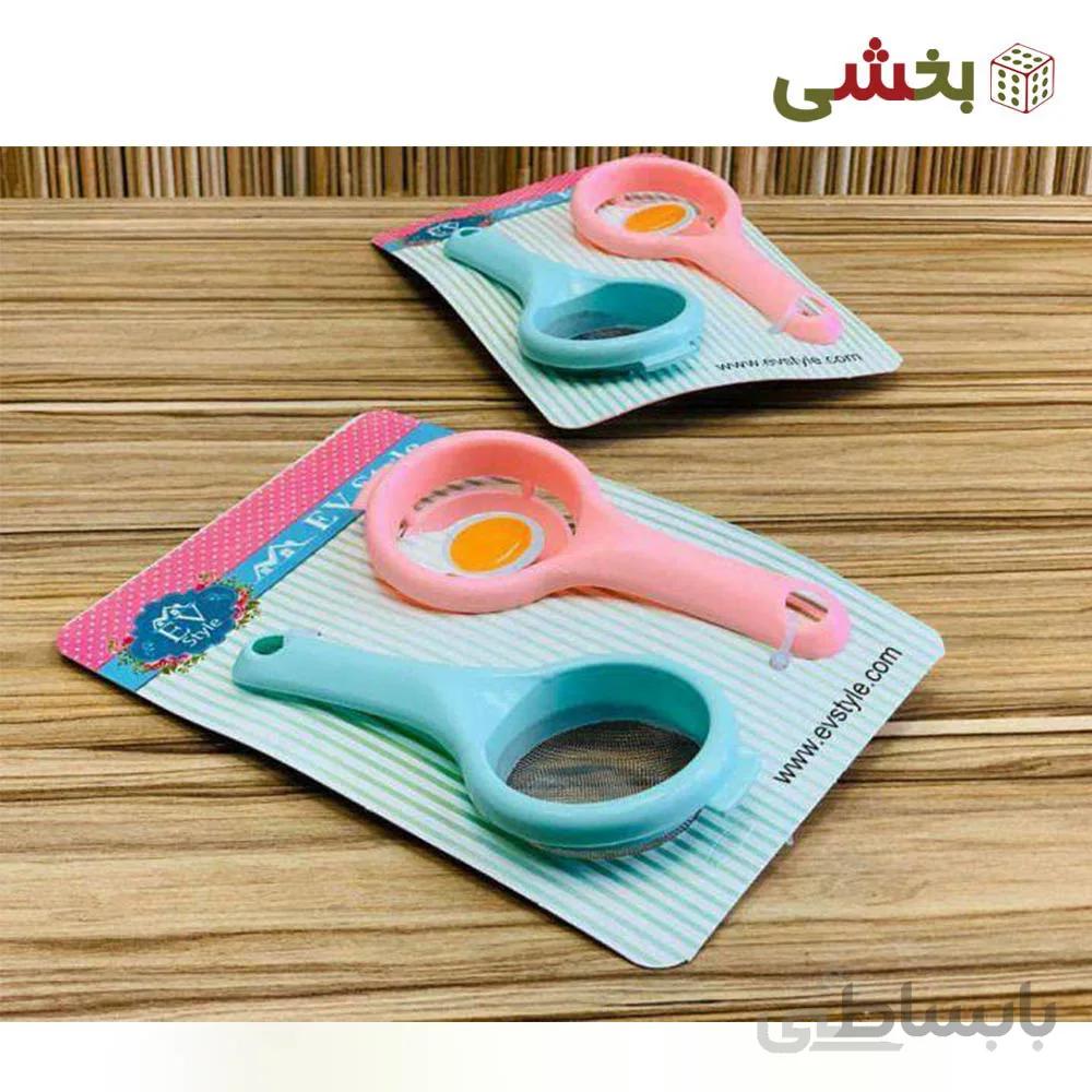 جدا کننده زرده تخم مرغ و صافی چای او استایل 2 عددی