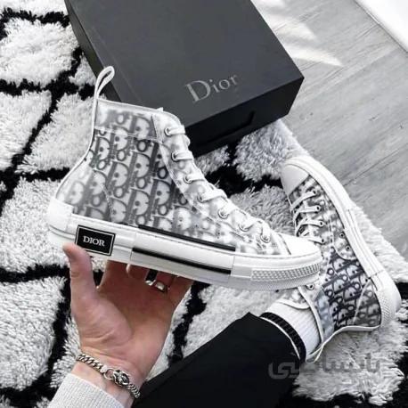 ست کفش ساقدار اصلی برند دیور سفید DIOR B23 HIGH-TOP SNEAKER