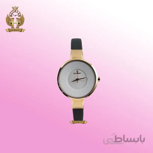 ساعت مچی دخترانه کلبرت مدل COLBERT 0140L قاب طلایی (صفحه سفید)