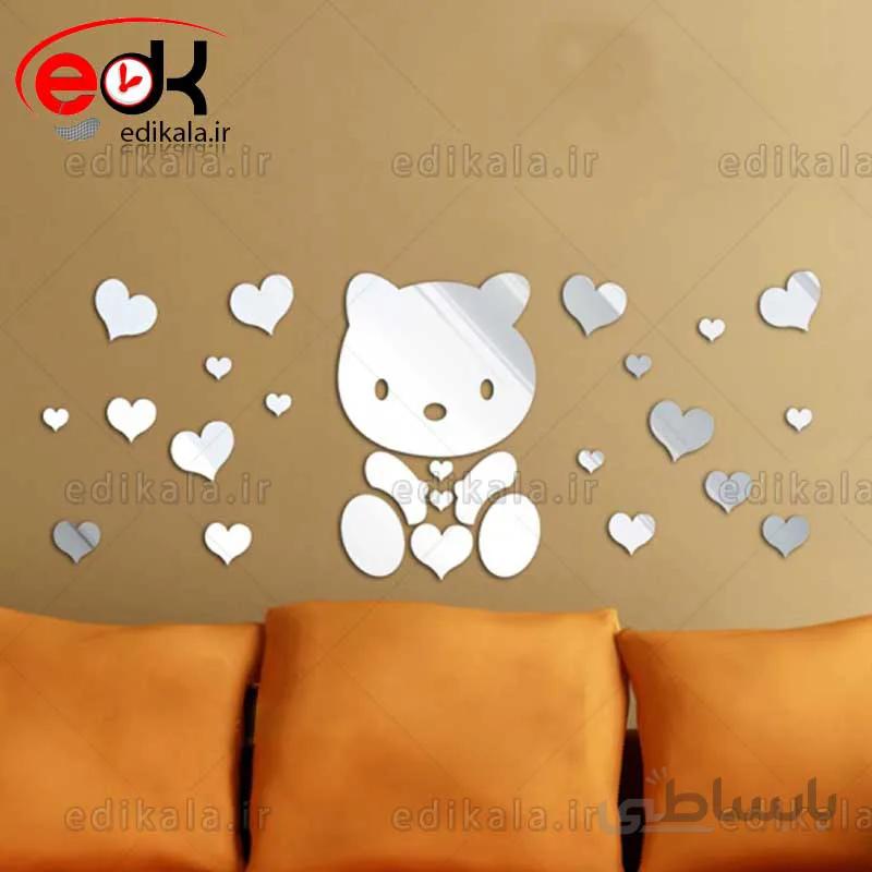 اینه دکوراتیو دیواری فانتزی طرح کتی در پنج رنگ