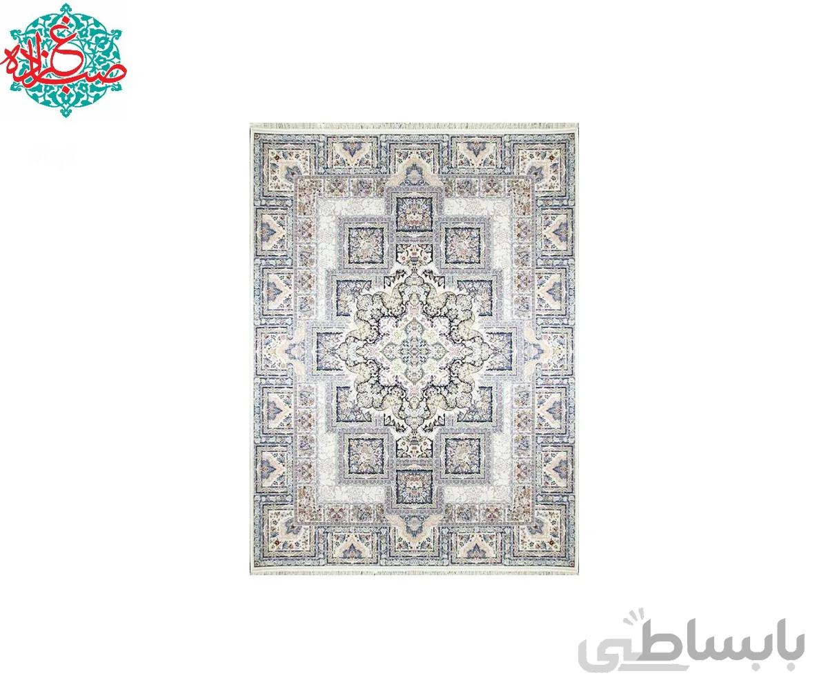فرش زمرد مشهد طرح ۲۲۰۰۰ زمینه کرم