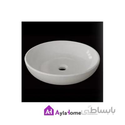 روشویی روکابینتی گلسار مدل گرد لومینوس GL10 درجه دو