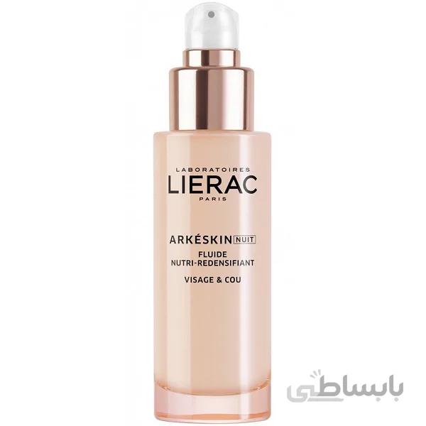 سرم شب ضد چروک و لیفت قوی لیراک Lierac مدل آرکسکسین Arkeskin حجم ۵۰ میل| شل شدگی ناشی از هورمون و یائسگی ا Lierac Arkeskin Fluide Nutri Redensifiant 50ml