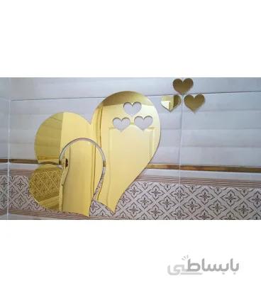 آینه فانتزی طرح قلب (طلایی)