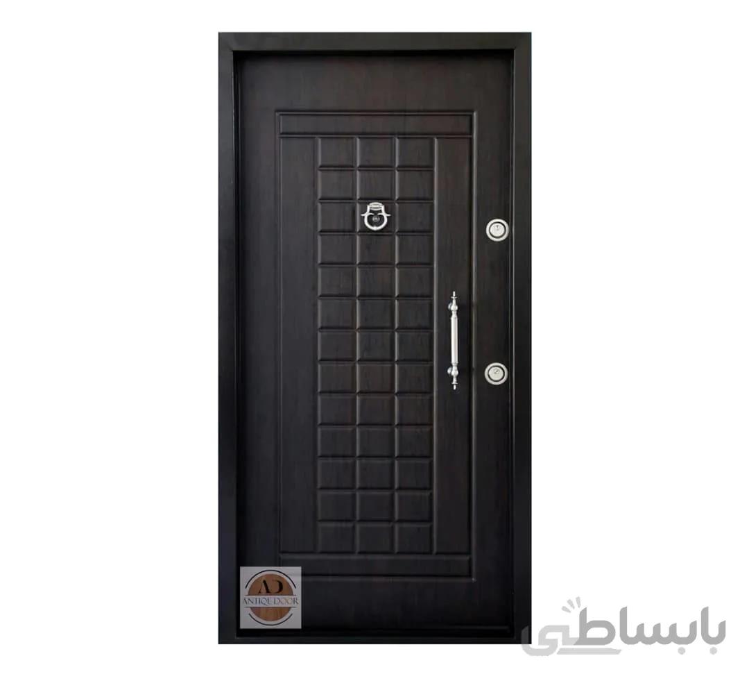 درب ضد سرقت طرح کنت روکش پی وی سی ونگه - چپ بازشو